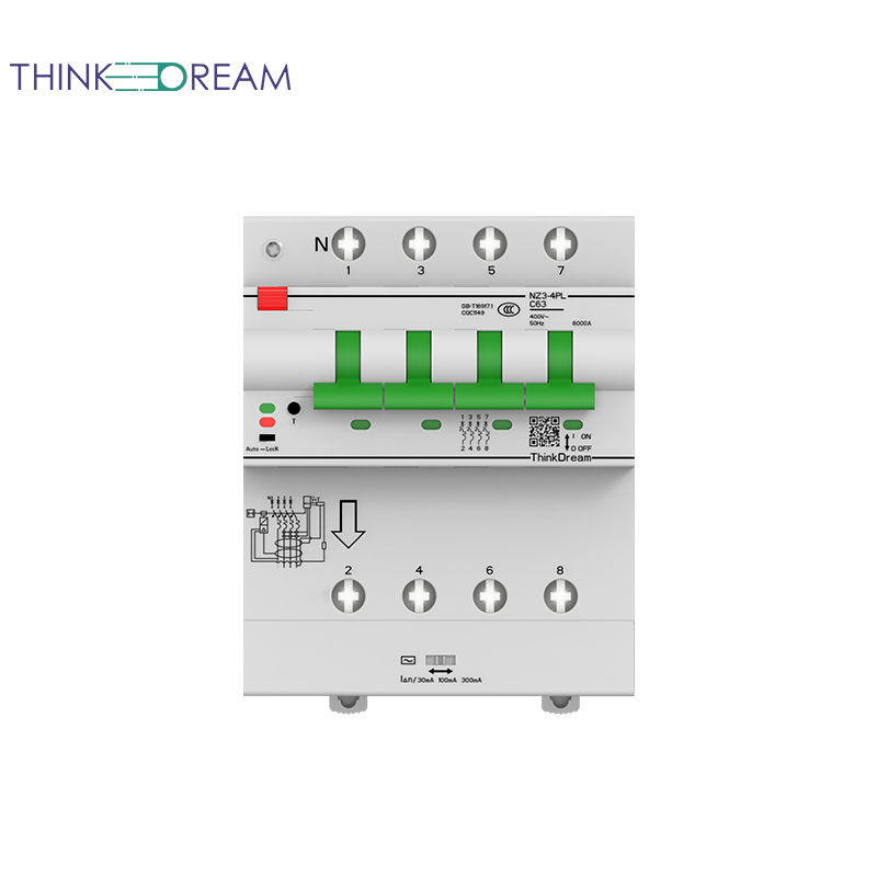 智能微断带漏保NZ3-4PL